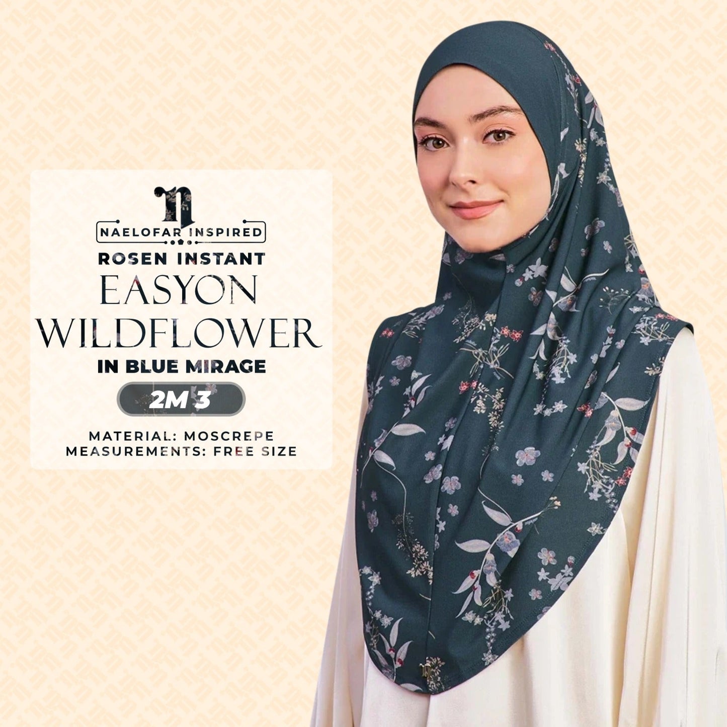 Naelofar Hijab Inspired Easyon Wildflower Rosen 2.0 Collection (2M)