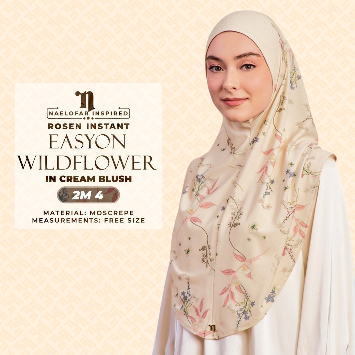 Naelofar Hijab Inspired Easyon Wildflower Rosen 2.0 Collection (2M)