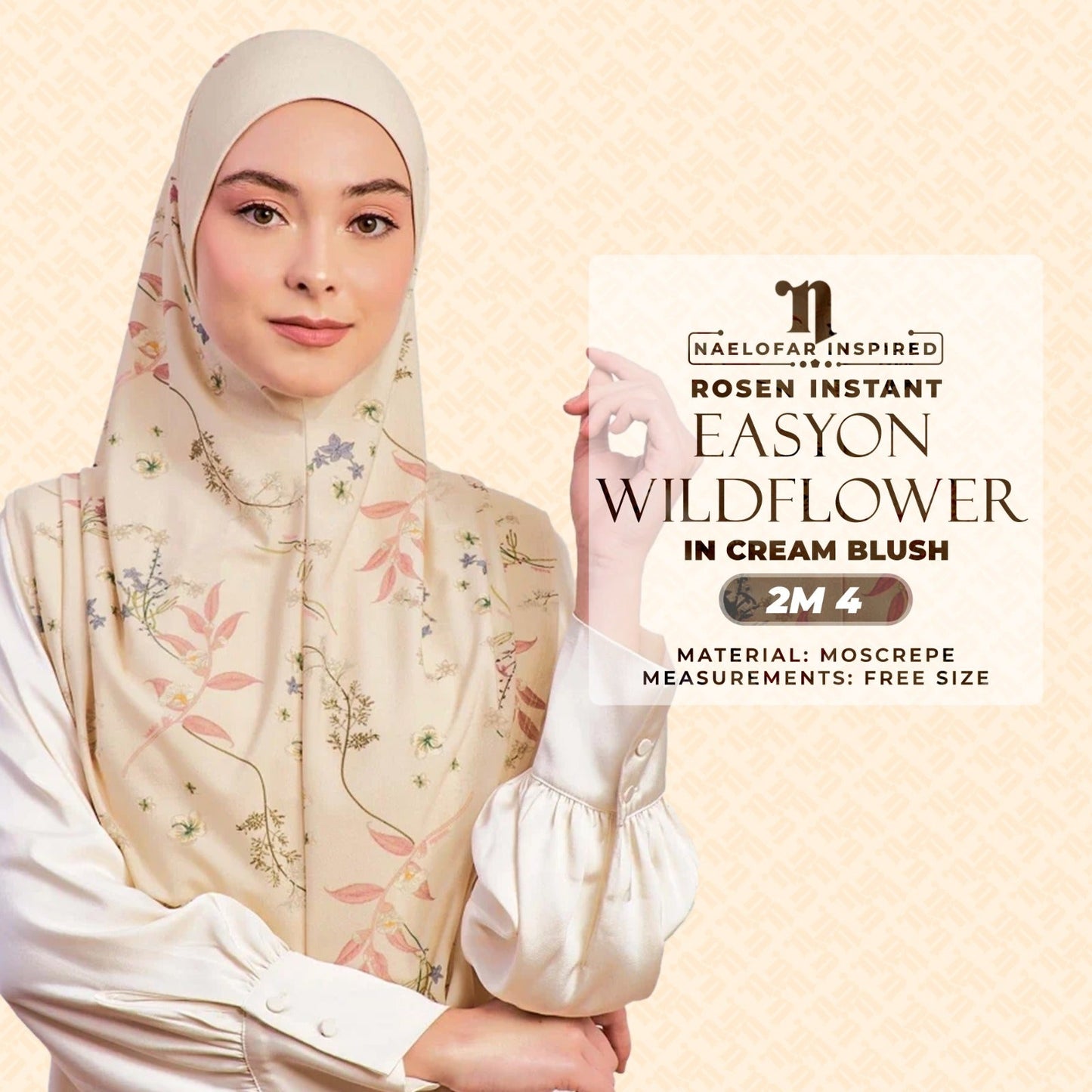 Naelofar Hijab Inspired Easyon Wildflower Rosen 2.0 Collection (2M)