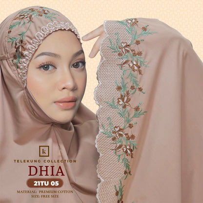 Telekung Khaulah Cantik Inspired Dhia Cotton Series (21TU)