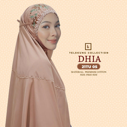 Telekung Khaulah Cantik Inspired Dhia Cotton Series (21TU)