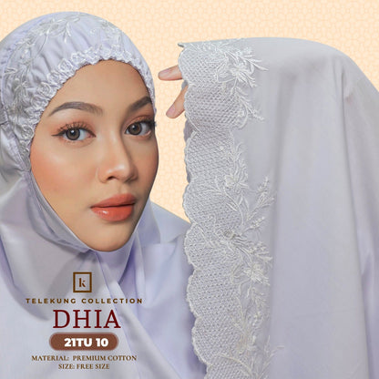 Telekung Khaulah Cantik Inspired Dhia Cotton Series (21TU)