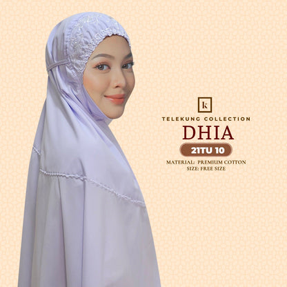 Telekung Khaulah Cantik Inspired Dhia Cotton Series (21TU)