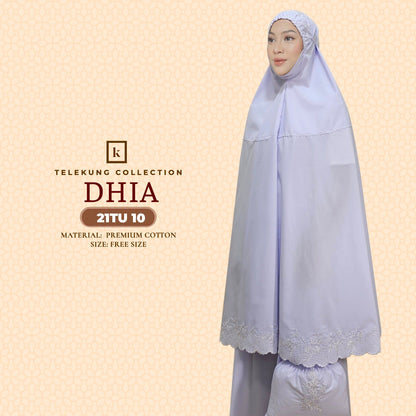 Telekung Khaulah Cantik Inspired Dhia Cotton Series (21TU)