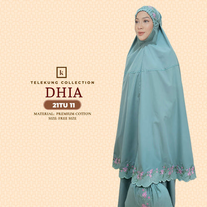 Telekung Khaulah Cantik Inspired Dhia Cotton Series (21TU)