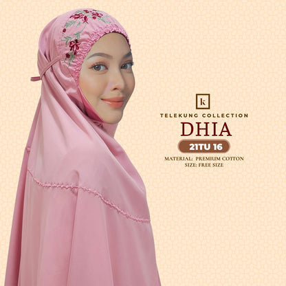 Telekung Khaulah Cantik Inspired Dhia Cotton Series (21TU)