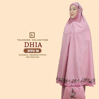 Telekung Khaulah Cantik Inspired Dhia Cotton Series (21TU)