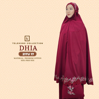 Telekung Khaulah Cantik Inspired Dhia Cotton Series (21TU)