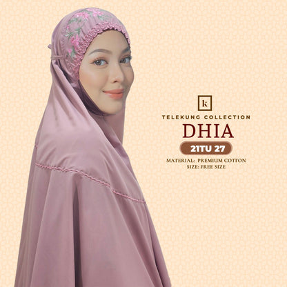 Telekung Khaulah Cantik Inspired Dhia Cotton Series (21TU)
