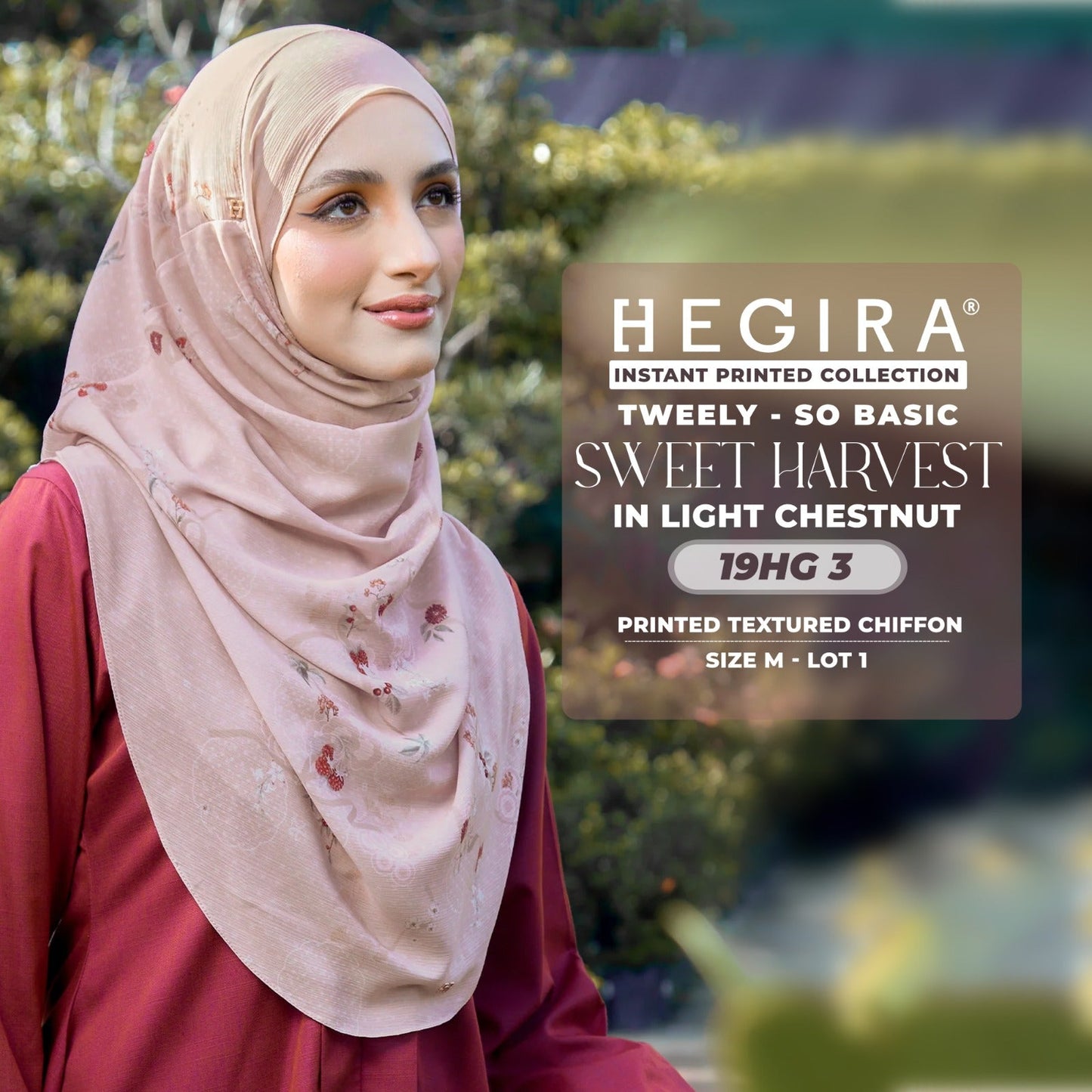 Hegira Hijab Inspired Tweely-So Basic Sweet Harvest Instant Collection (19HG)