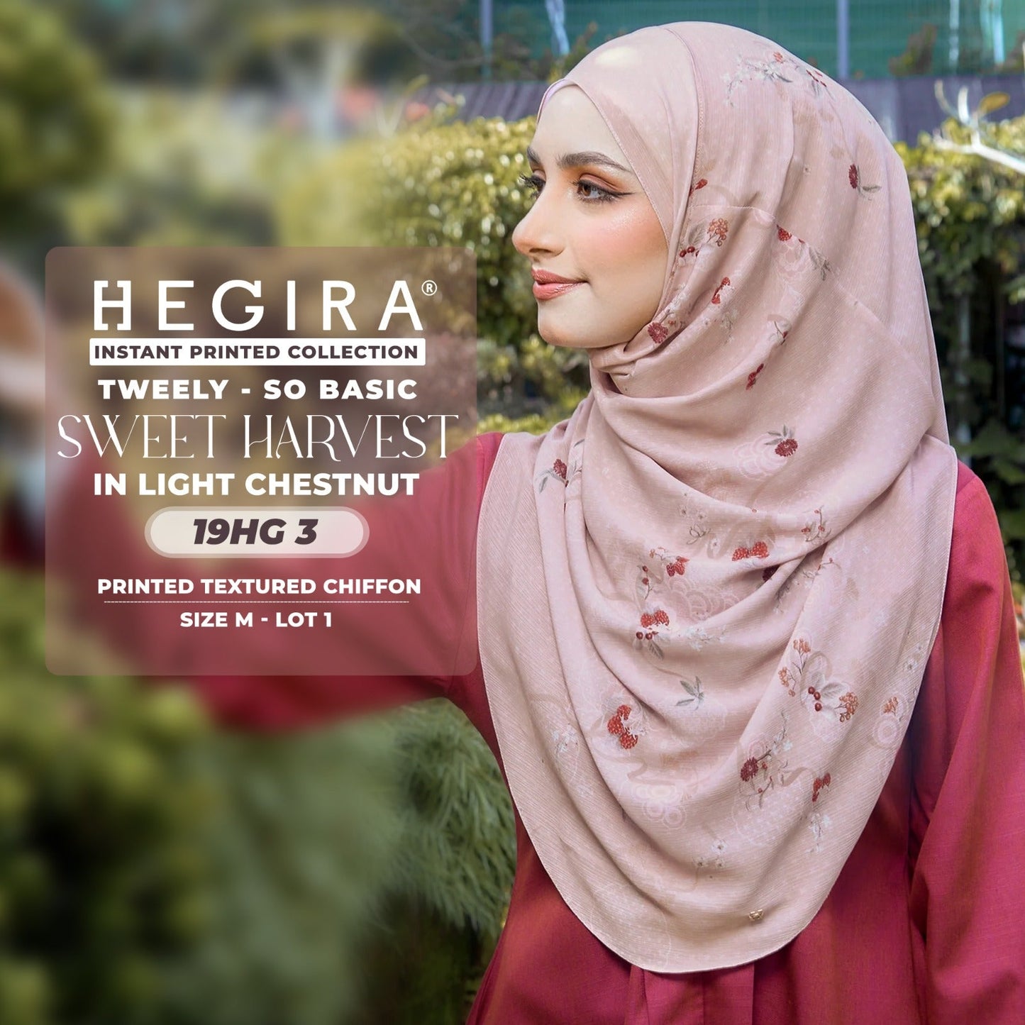 Hegira Hijab Inspired Tweely-So Basic Sweet Harvest Instant Collection (19HG)
