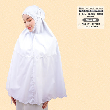 Telekung Siti Khadijah Flair Dania Mini (Top Only) - Free Woven bag (5AA)