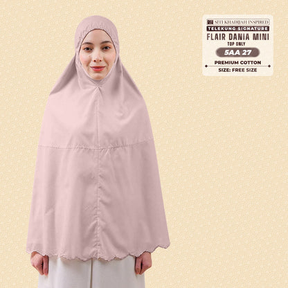 Telekung Siti Khadijah Flair Dania Mini (Top Only) - Free Woven bag (5AA)