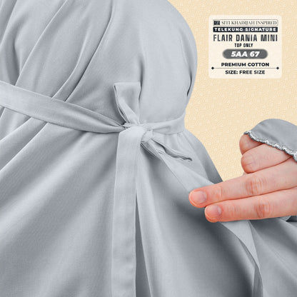 Telekung Siti Khadijah Flair Dania Mini (Top Only) - Free Woven bag (5AA)