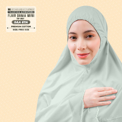 Telekung Siti Khadijah Flair Dania Mini (Top Only) - Free Woven bag (5AA)
