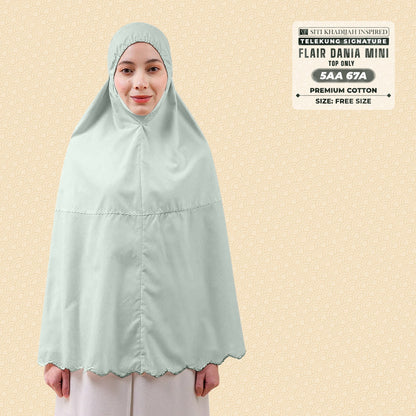 Telekung Siti Khadijah Flair Dania Mini (Top Only) - Free Woven bag (5AA)