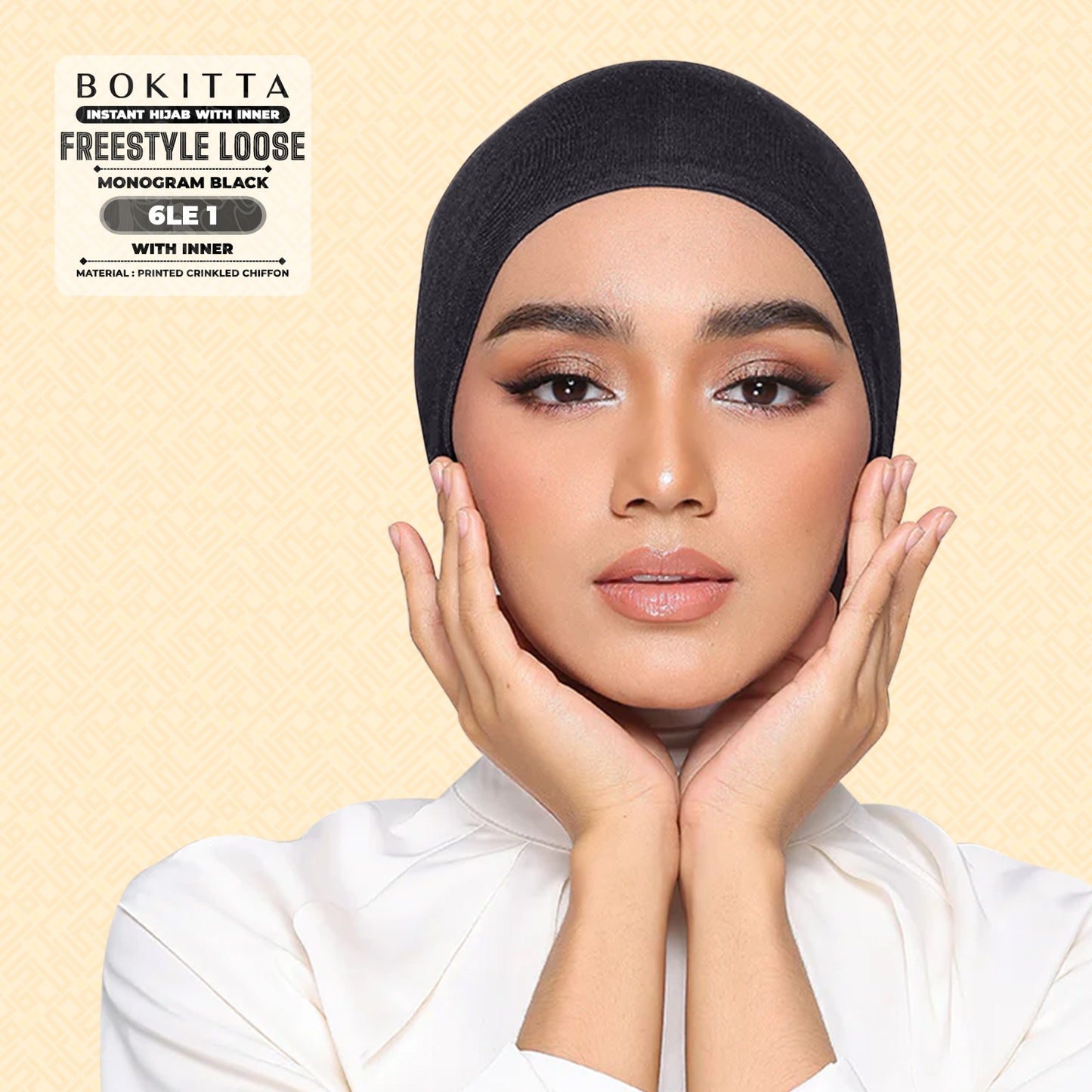 Bokitta Inspired Monogram 2 In Black Collection - Free Box