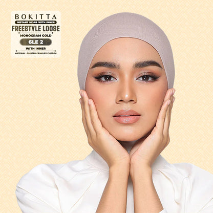 Bokitta Inspired Monogram 2 In Gold Collection - Free Box