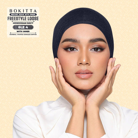 Bokitta Inspired Monogram 2 In Navy Collection - Free Box