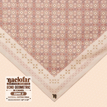 Naelofar Inspired Echo Geometric Cotton Voile SQ (22NK)