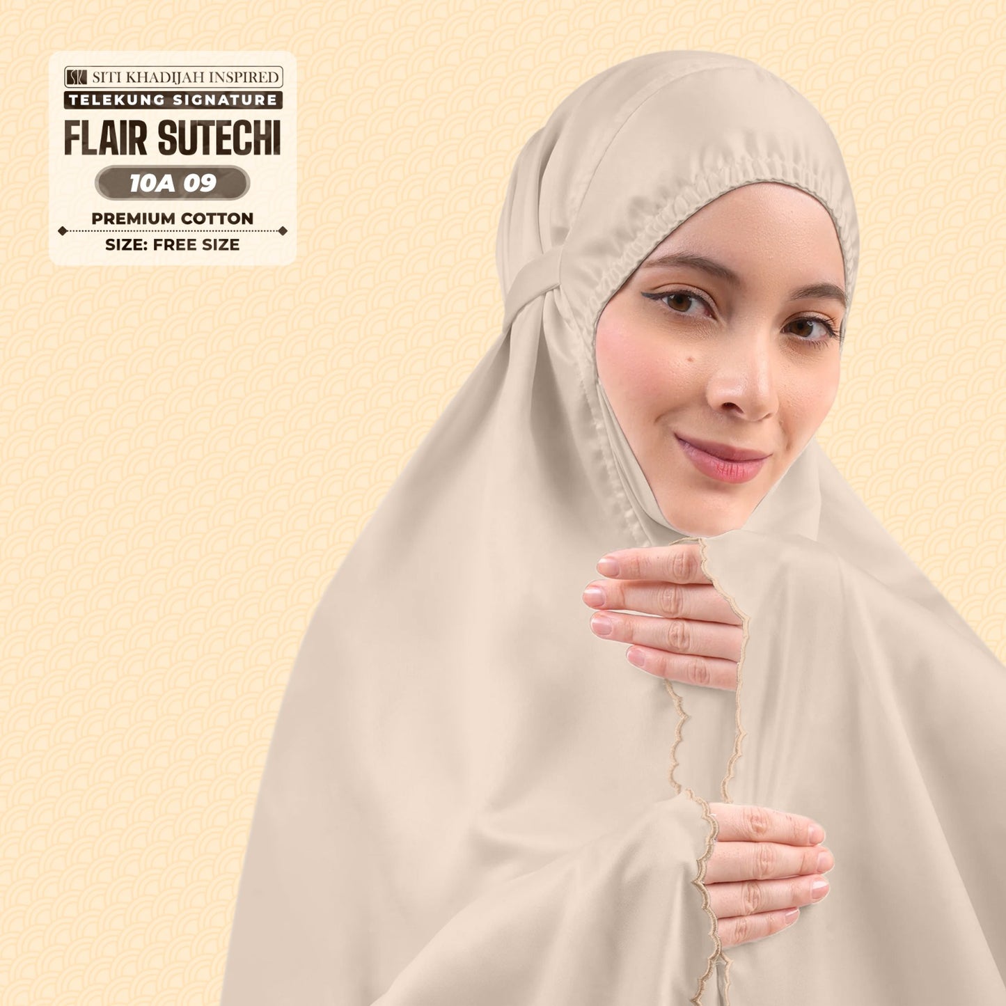 Siti Khadijah Inspired Telekung Flair Sutechi Collection - Free Woven Bag (10AA)