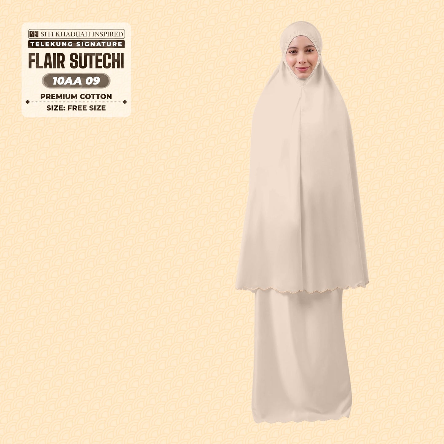 Siti Khadijah Inspired Telekung Flair Sutechi Collection - Free Woven Bag (10AA)