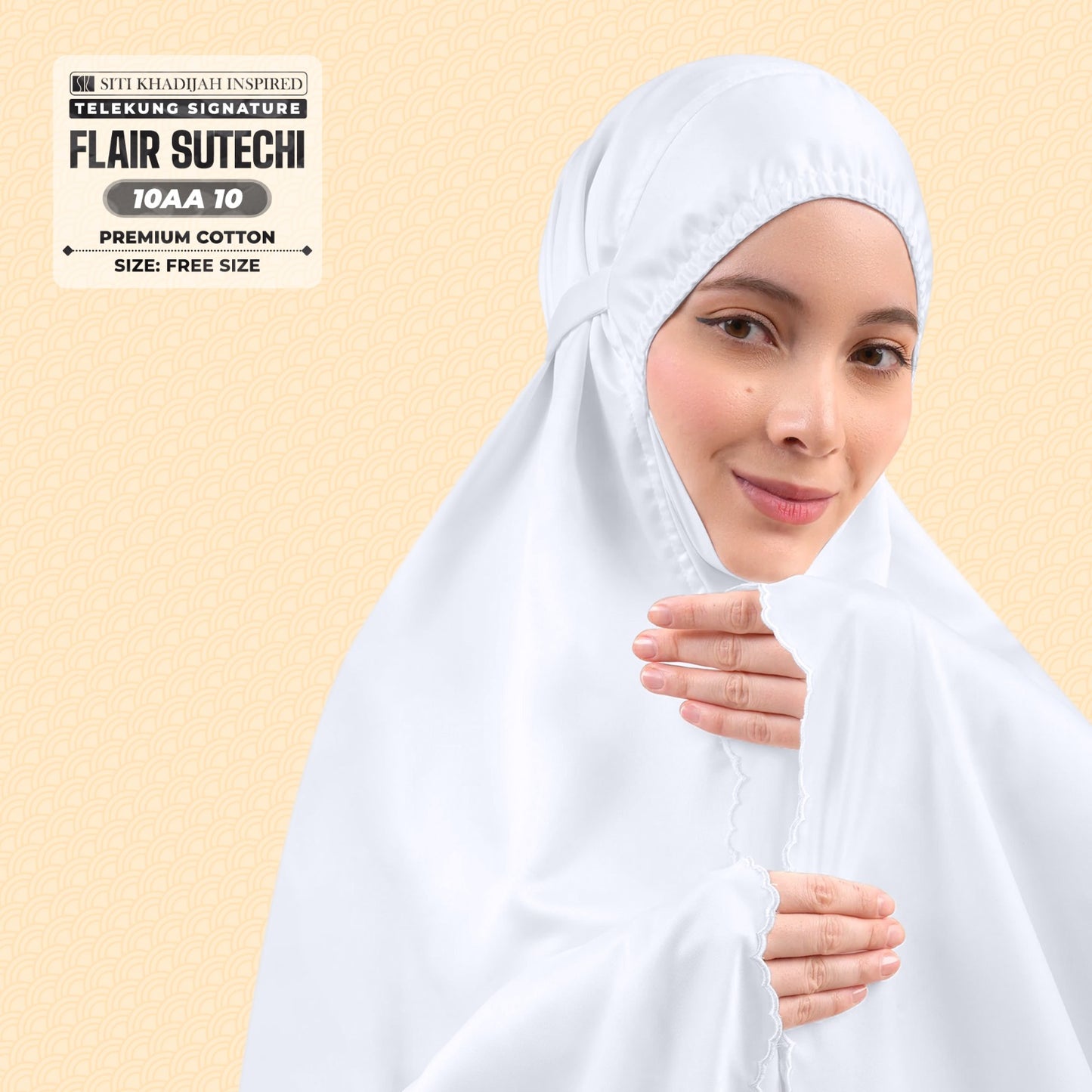 Siti Khadijah Inspired Telekung Flair Sutechi Collection - Free Woven Bag (10AA)