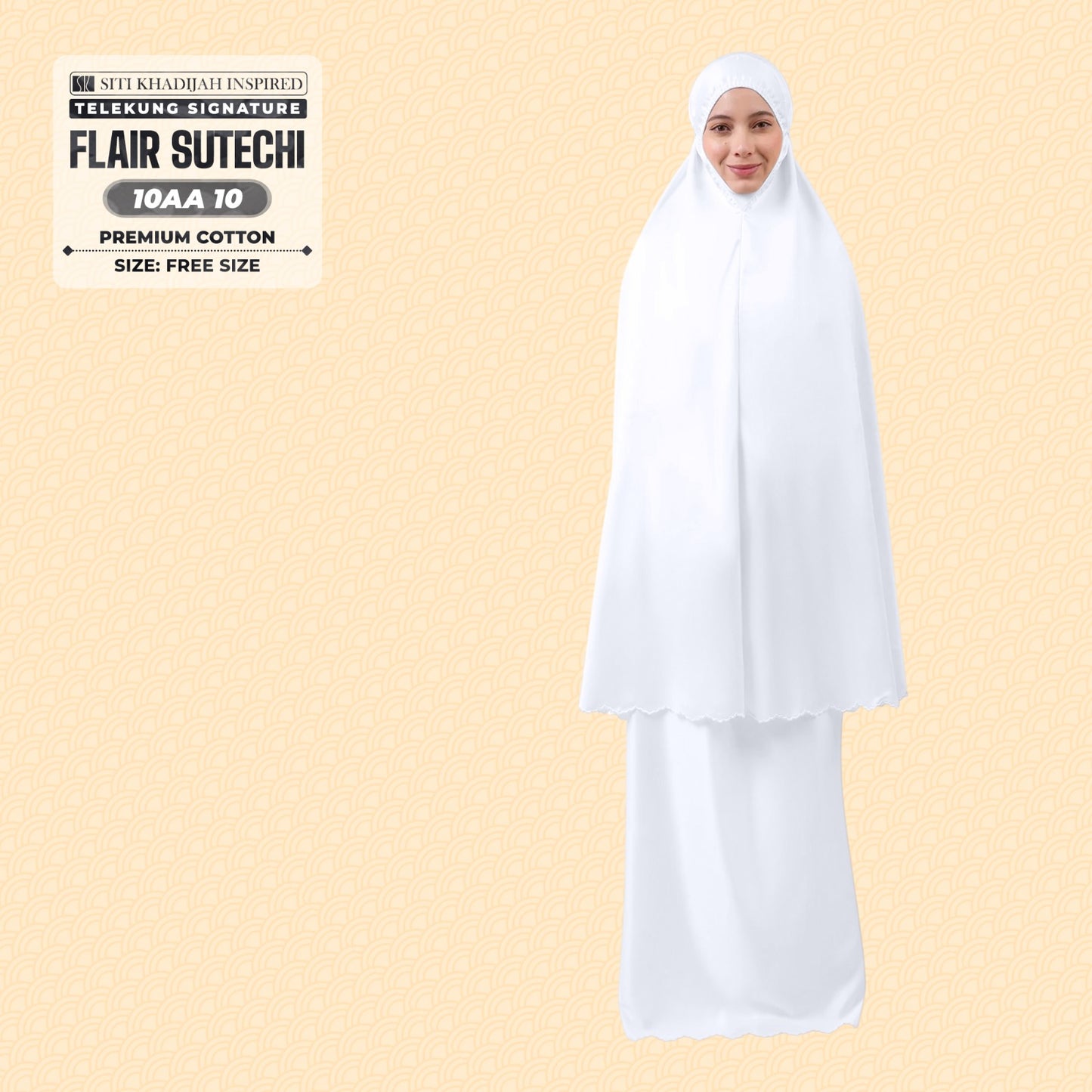 Siti Khadijah Inspired Telekung Flair Sutechi Collection - Free Woven Bag (10AA)