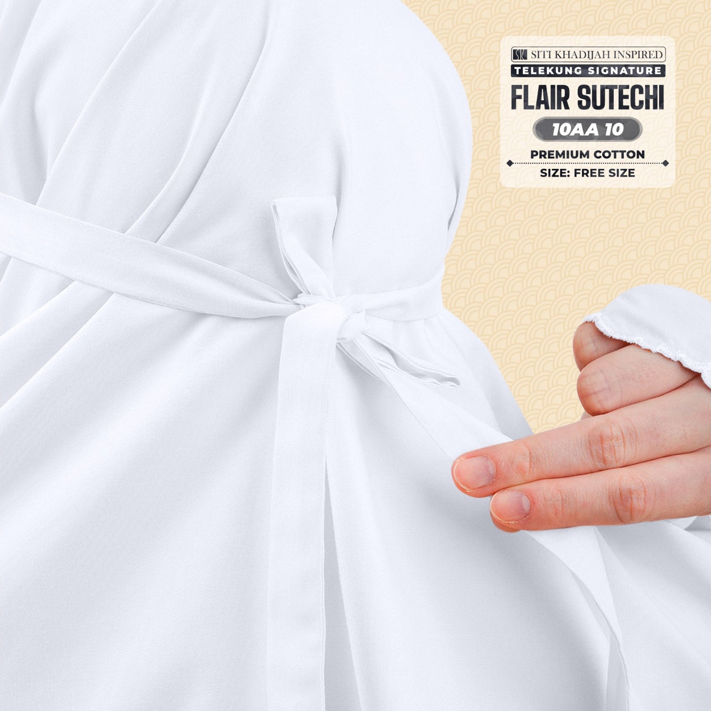 Siti Khadijah Inspired Telekung Flair Sutechi Collection - Free Woven Bag (10AA)
