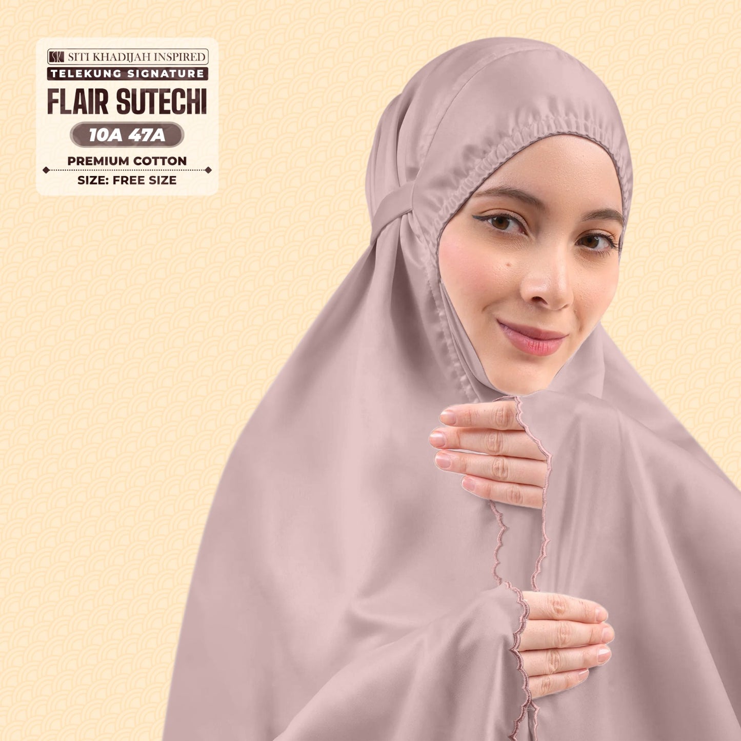 Siti Khadijah Inspired Telekung Flair Sutechi Collection - Free Woven Bag (10AA)