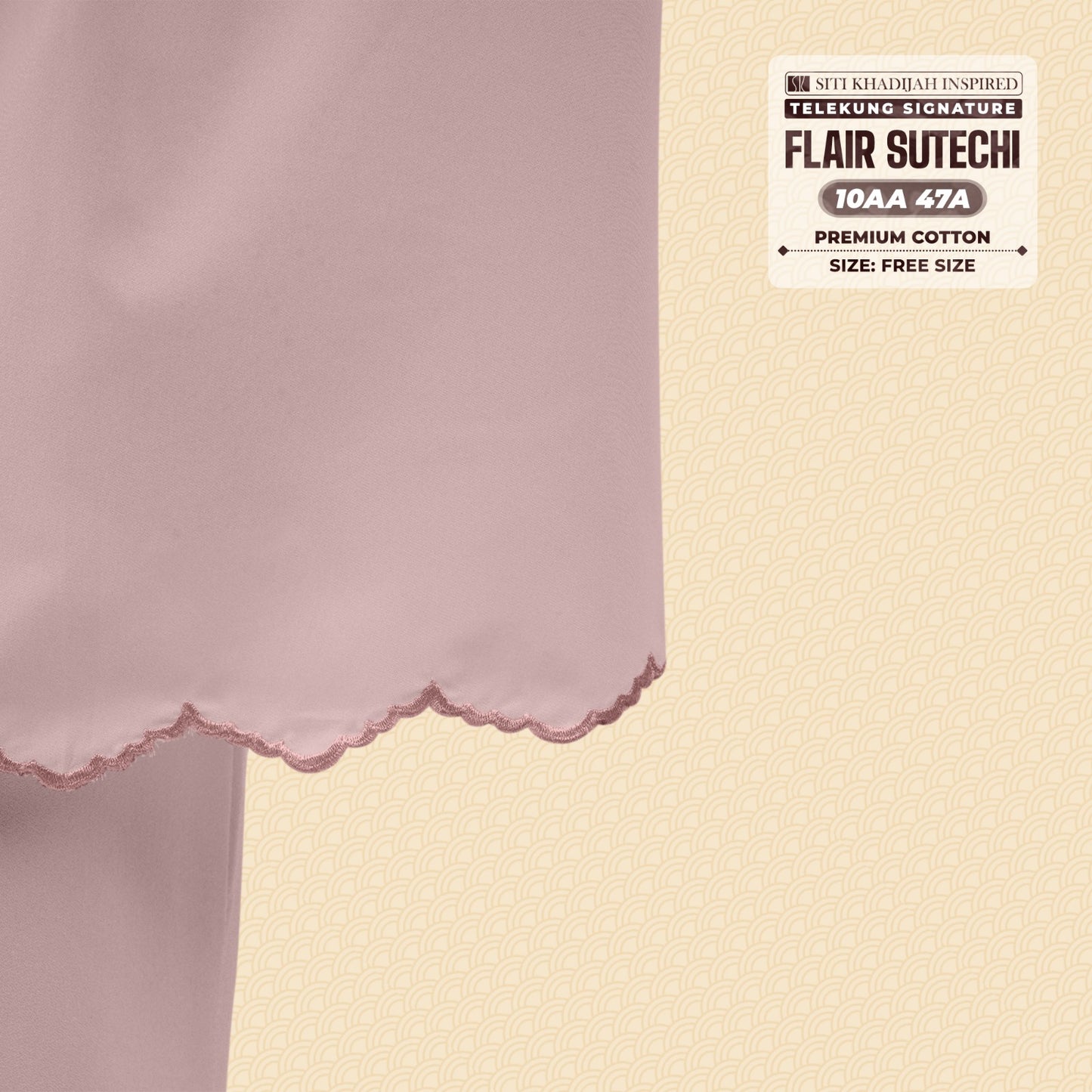 Siti Khadijah Inspired Telekung Flair Sutechi Collection - Free Woven Bag (10AA)