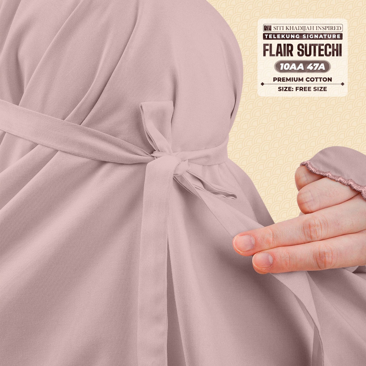 Siti Khadijah Inspired Telekung Flair Sutechi Collection - Free Woven Bag (10AA)