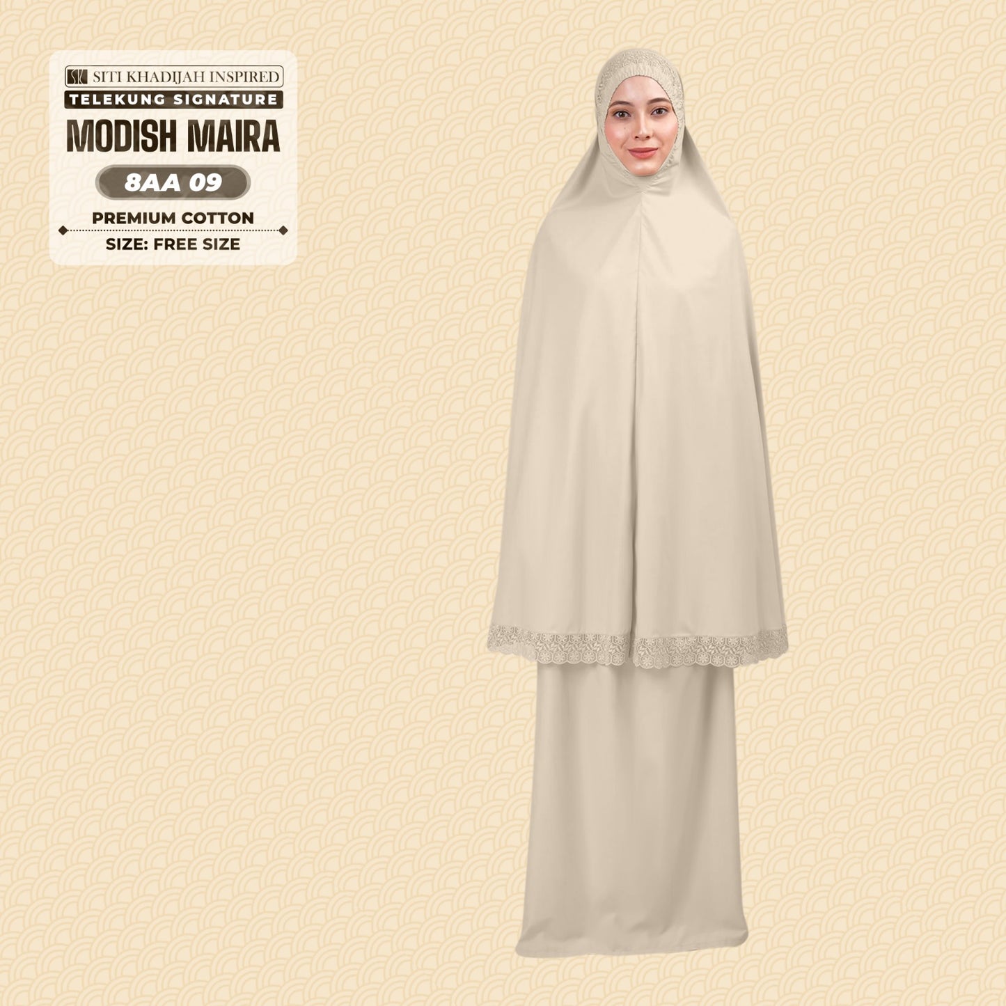 Siti Khadijah Inspired Telekung Modish Maira Collection - Free Woven Bag (8AA)
