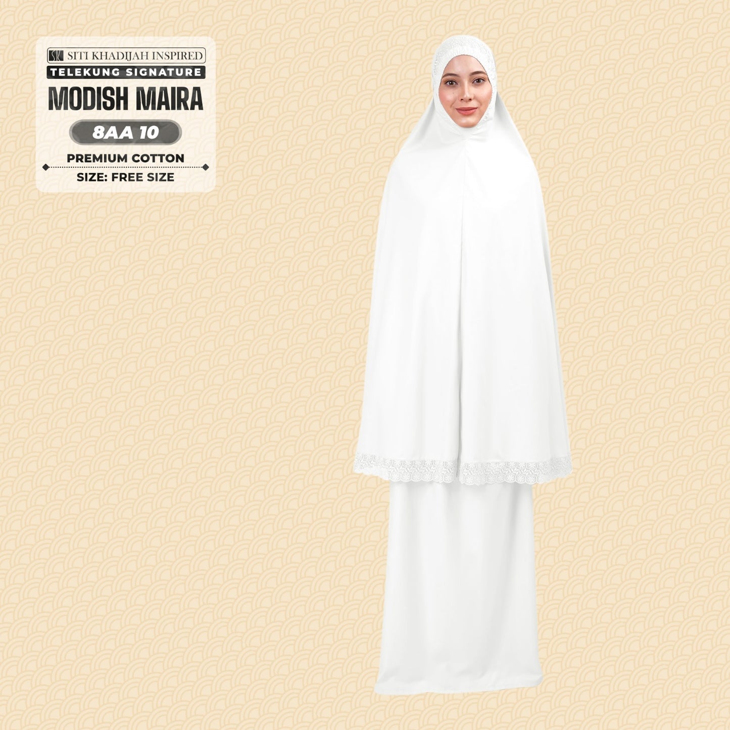 Siti Khadijah Inspired Telekung Modish Maira Collection - Free Woven Bag (8AA)