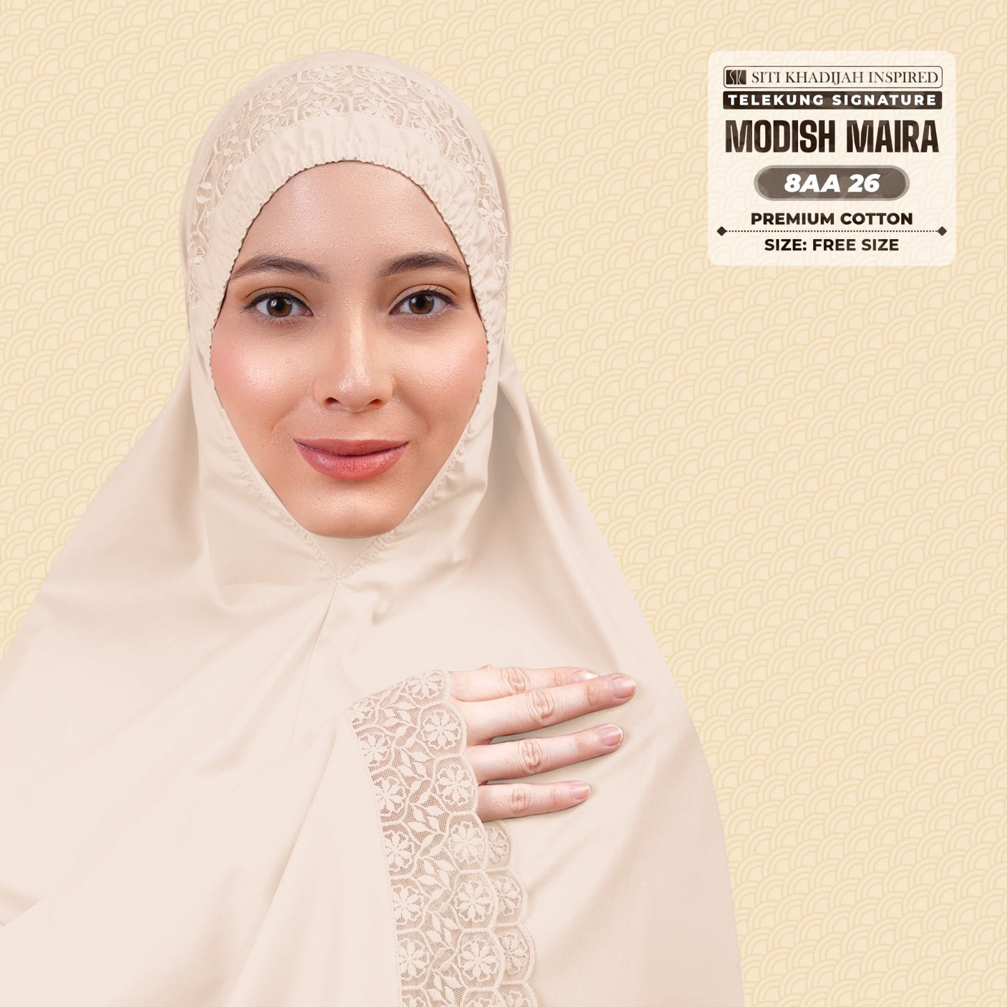 Siti Khadijah Inspired Telekung Modish Maira Collection - Free Woven Bag (8AA)