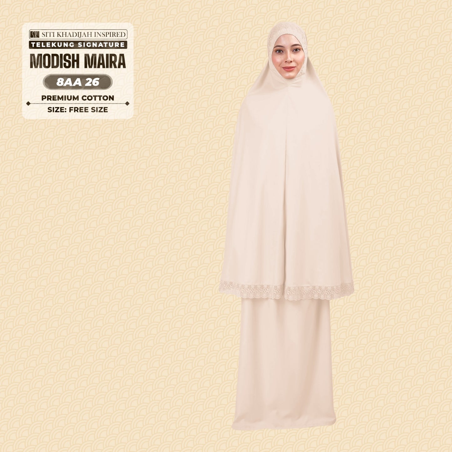 Siti Khadijah Inspired Telekung Modish Maira Collection - Free Woven Bag (8AA)