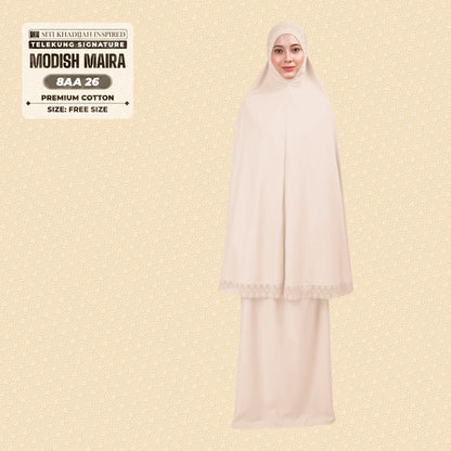 Siti Khadijah Inspired Telekung Modish Maira Collection - Free Woven Bag (8AA)