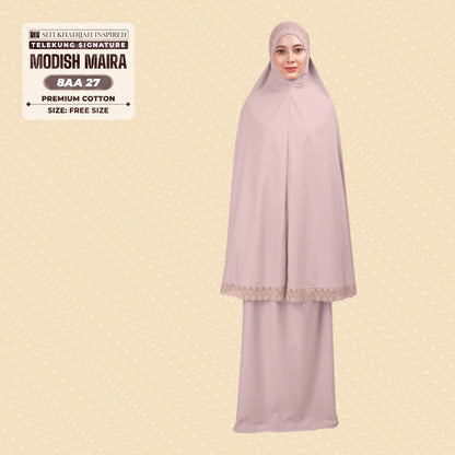 Siti Khadijah Inspired Telekung Modish Maira Collection - Free Woven Bag (8AA)