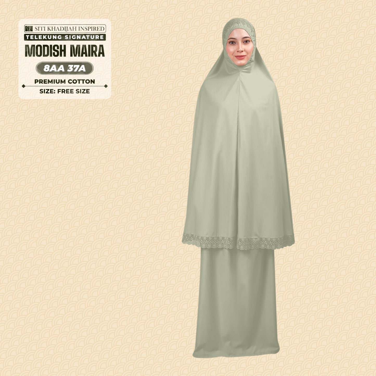 Siti Khadijah Inspired Telekung Modish Maira Collection - Free Woven Bag (8AA)