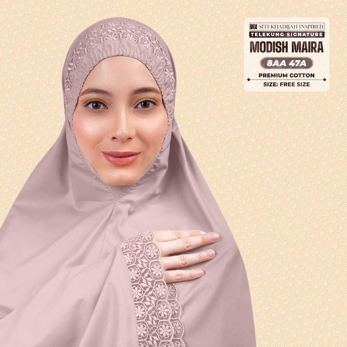 Siti Khadijah Inspired Telekung Modish Maira Collection - Free Woven Bag (8AA)