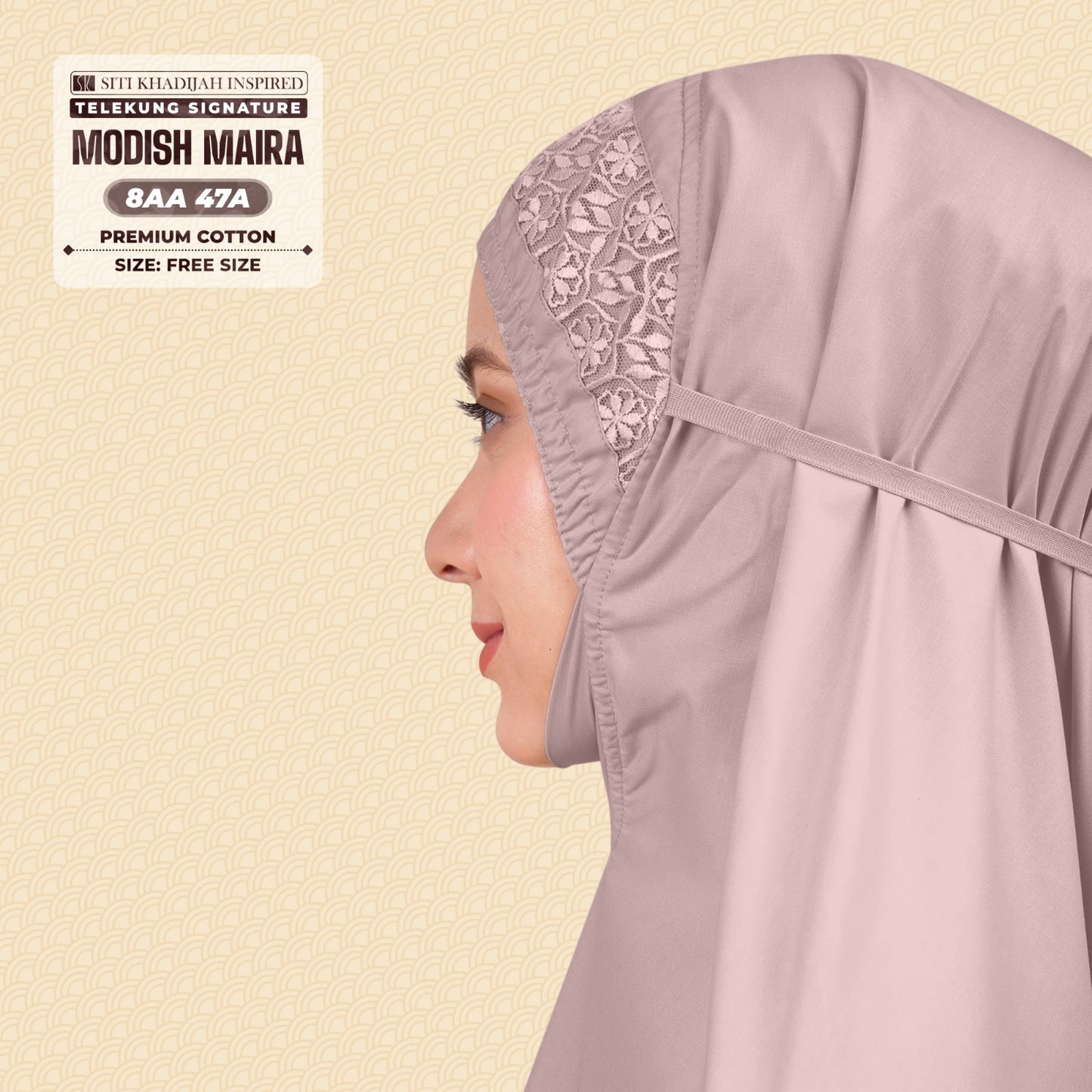 Siti Khadijah Inspired Telekung Modish Maira Collection - Free Woven Bag (8AA)