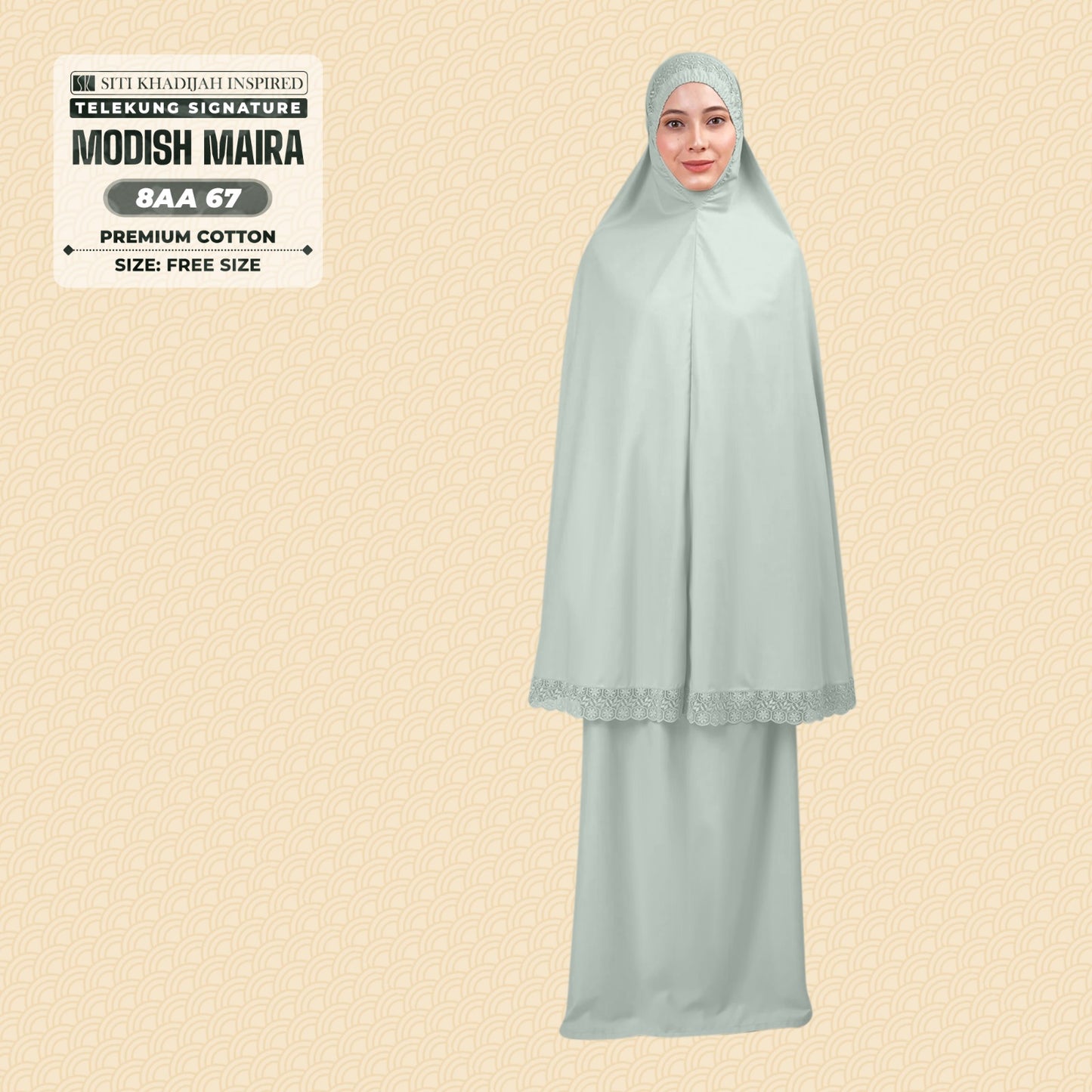 Siti Khadijah Inspired Telekung Modish Maira Collection - Free Woven Bag (8AA)