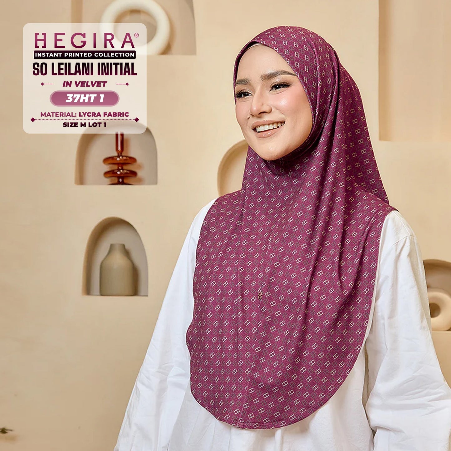 Hegira Inspired SO-LEILANI INITIAL Printed Collection (37HT)