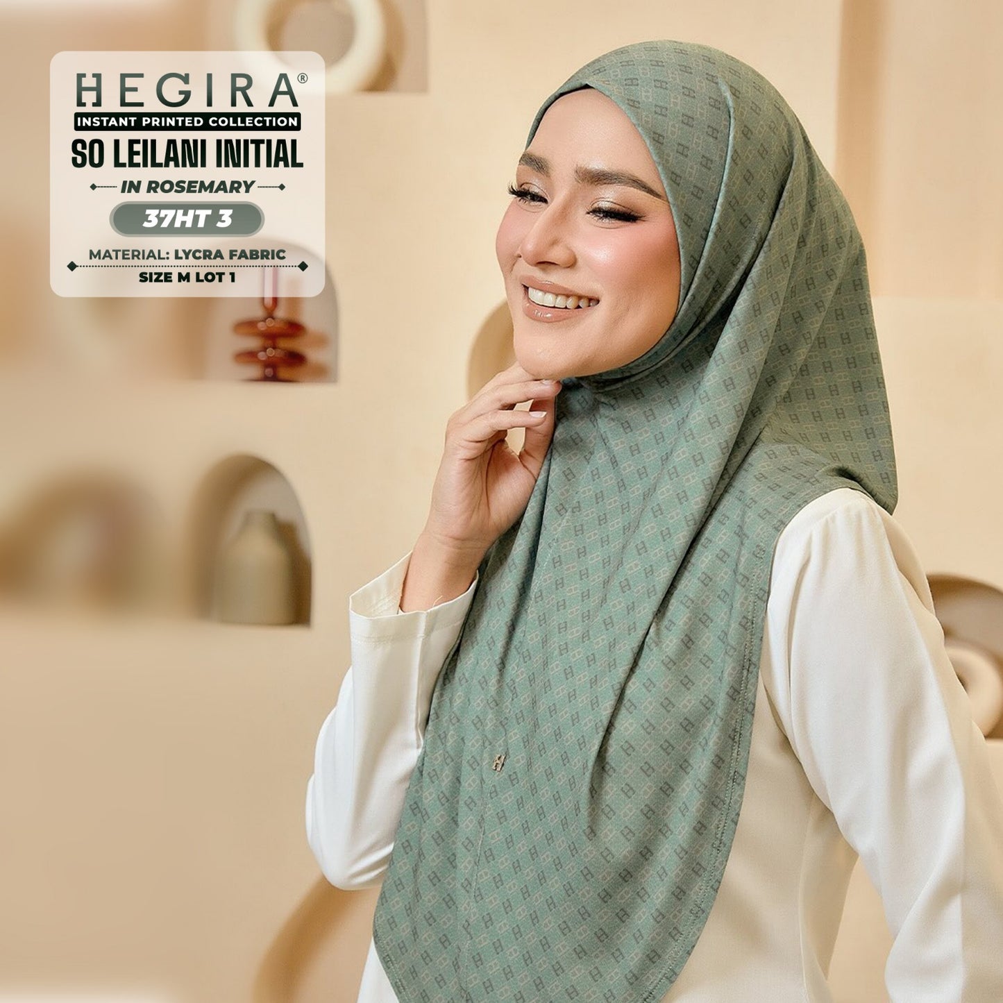 Hegira Inspired SO-LEILANI INITIAL Printed Collection (37HT)