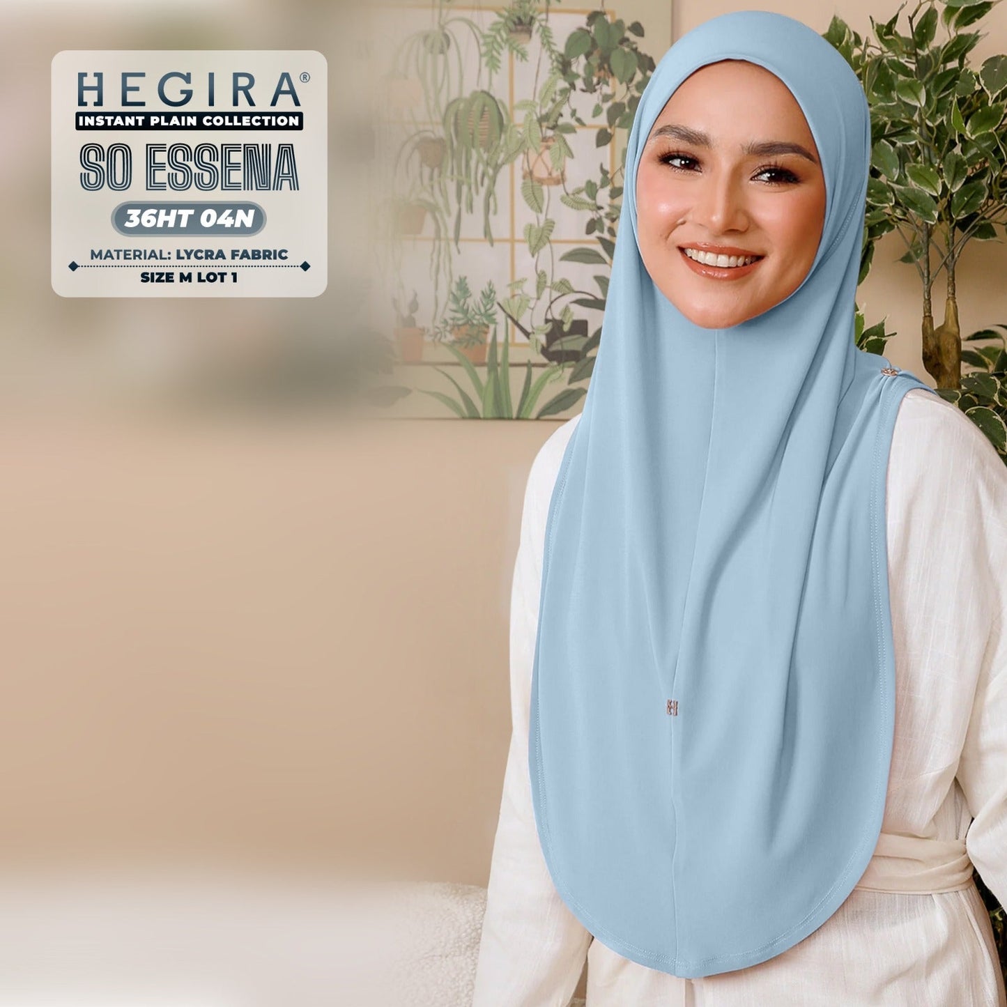 Hegira Hijab Inspired SO-Essena Instant Plain Collection (36HT)