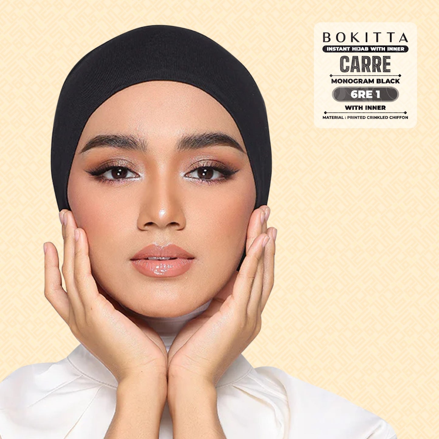 Bokitta Inspired Monogram 2 In Black Collection - Free Box