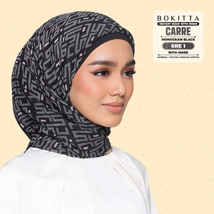 Bokitta Inspired Monogram 2 In Black Collection - Free Box