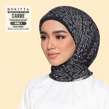 Bokitta Inspired Monogram 2 In Black Collection - Free Box