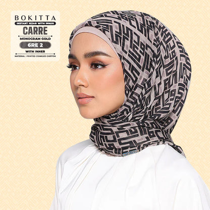 Bokitta Inspired Monogram 2 In Gold Collection - Free Box