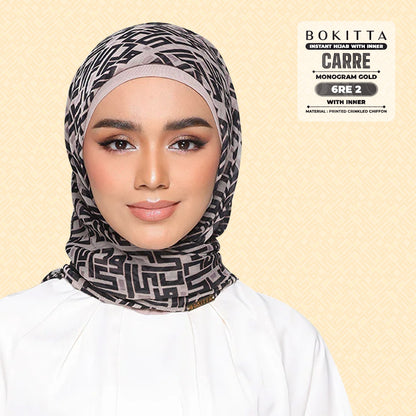 Bokitta Inspired Monogram 2 In Gold Collection - Free Box